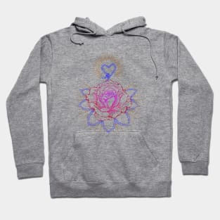 Flower Heart colorful tattoo art style Hoodie